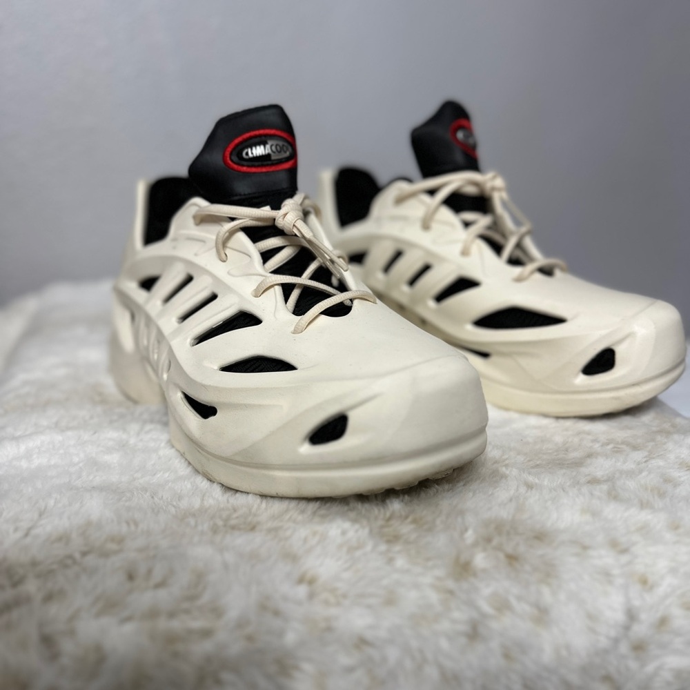 Cream Clog-Style Sneakers with Black Accents